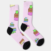 Cute vliegende kikker cakes sokken (Rechts)