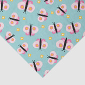 Cute Vlinder Kinderen Patroon Tissuepapier (Detail)