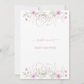 Cute Vlinder Kusjes en Baby Wensen Baby Shower Kaart (Achterkant)