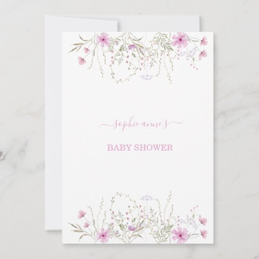 Cute Vlinder Kusjes en Baby Wensen Baby Shower Kaart (Achterkant)