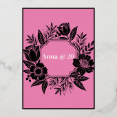 Cute Vlinder-Themed Verjaardagsdiner Menu (Achterkant)