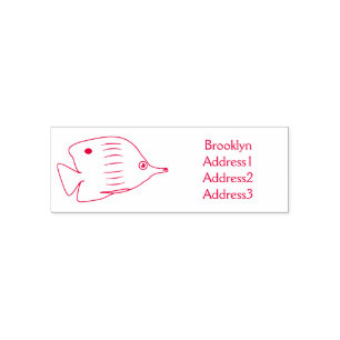Cute vlinder vis cartoon illustratie  zelfinktende stempel