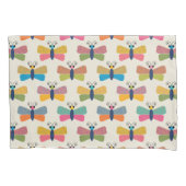 Cute Vlinderpatroon op Crème Kussensloop (Voorkant)