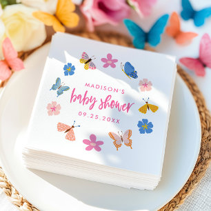 Cute Vlinders Baby Shower Servet
