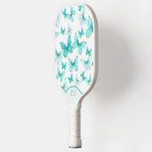 Cute vlinders turquoise pickleballpaddle pickleball paddle (Links)