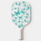 Cute vlinders turquoise pickleballpaddle pickleball paddle (Achterkant)