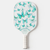 Cute vlinders turquoise pickleballpaddle pickleball paddle (Voorkant)