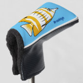 Cute vlinvis cartoon illustratie golfheadcover (3/4 voorkant)