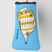 Cute vlinvis cartoon illustratie golfheadcover (Draai 90)