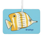 Cute vlinvis cartoon illustratie luchtverfrisser (Achterkant)