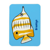 Cute vlinvis cartoon illustratie magneet (Verticaal)