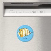 Cute vlinvis cartoon illustratie magneet (Insitu (Vaatwasser))