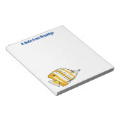 Cute vlinvis cartoon illustratie notitieblok (Schuin)