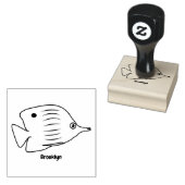 Cute vlinvis cartoon illustratie rubberstempel (Gestempeld)