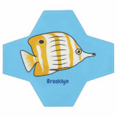 Cute vlinvis cartoon illustratie voetbal (Enkel)