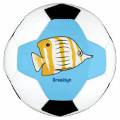 Cute vlinvis cartoon illustratie voetbal (Voorkant)