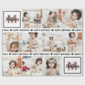 Cute Voeg je eigen foto toe Happy Birthday Cadeaupapier (Vlak)