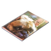 Cute Voeg je foto's toe Naam Franse Bulldog Notitieboek (Linkerzijde)