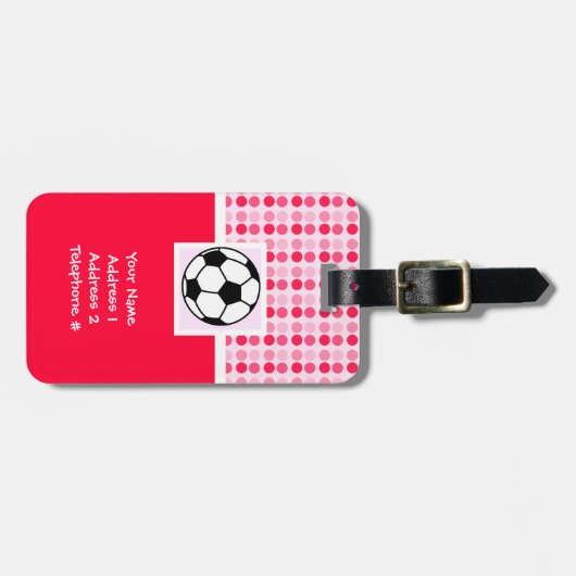 Cute Voetbal Bagagelabel (Voorkant horizontaal)