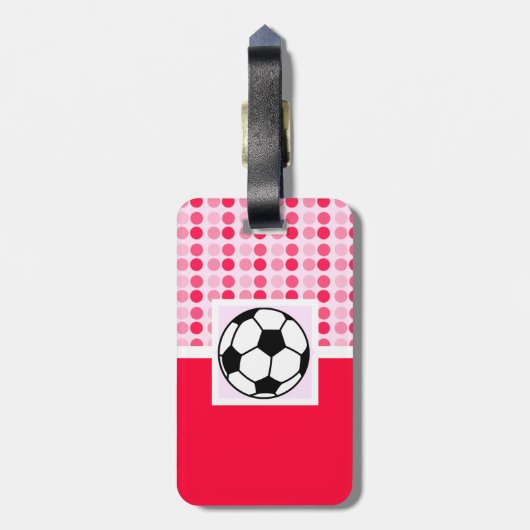Cute Voetbal Bagagelabel (Achterkant verticaal)