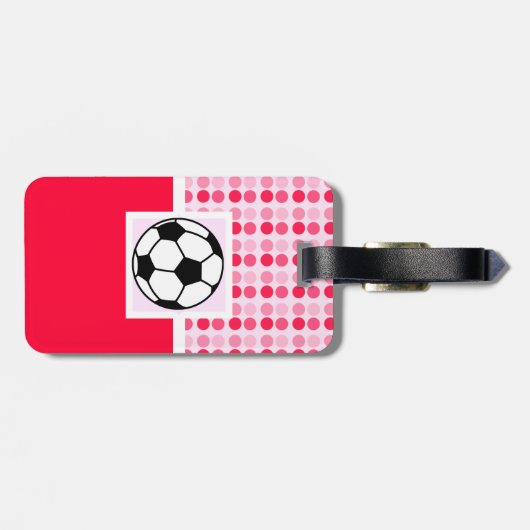 Cute Voetbal Bagagelabel (Achterkant horizontaal)
