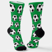 Cute Voetbal Green Sport Pattern Sokken (Gebogen)