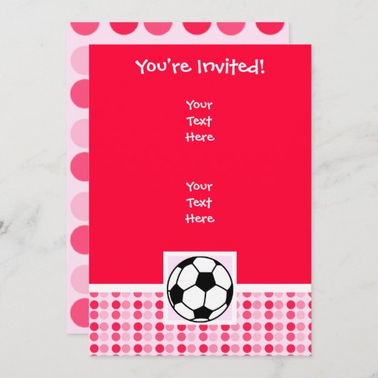 Cute Voetbal Kaart (Voorkant / Achterkant)