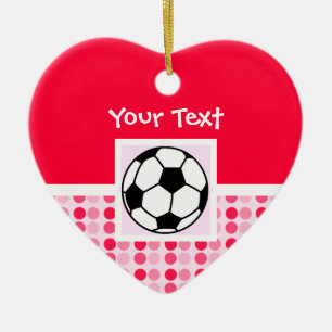 Cute Voetbal Keramisch Ornament