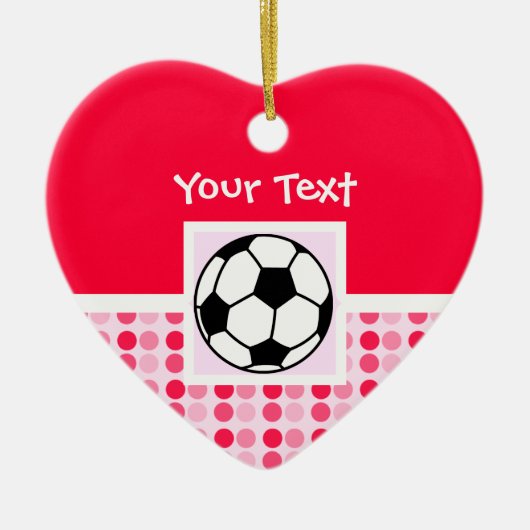Cute Voetbal Keramisch Ornament (Voorkant)