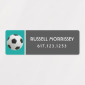 Cute Voetbal Kinder Name Number Colorful Labels (Design 2)