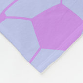 Cute Voetbal Pattern in Paars en blauw Fleece Deken (Hoek)