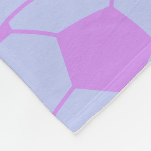 Cute Voetbal Pattern in Paars en blauw Fleece Deken (Hoek)