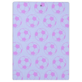 Cute Voetbal Pattern in Paars en blauw Klembord (Achterkant)