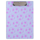Cute Voetbal Pattern in Paars en blauw Klembord (Voorkant)