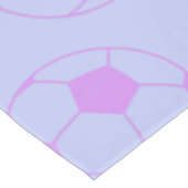Cute Voetbal Pattern in Paars en blauw Tafelkleed (Gekanteld)