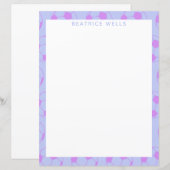 Cute Voetbal Pattern in Paars Personalized (Voorkant / Achterkant)