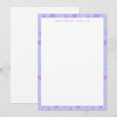 Cute Voetbal Pattern in Paars Personalized (Voorkant / Achterkant)