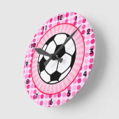 Cute Voetbal Ronde Klok (Hoek)