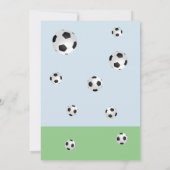 Cute Voetballen Kinderen Birthday Foto Bedankkaart (Achterkant)