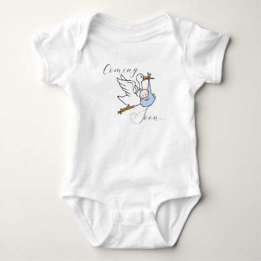 Cute Vogel & Baby Geschreven Coming Soon  Romper (Voorkant)