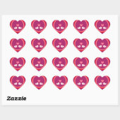 Cute Vogel en Hart Liefde Design Sticker (Vel)