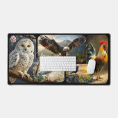 Cute Vogel Fotocollage Wilde Dieren Bureaumat (Keyboard & Muis)