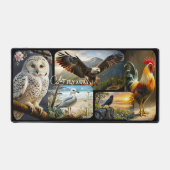 Cute Vogel Fotocollage Wilde Dieren Bureaumat (Voorkant)