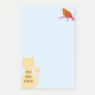 Cute Vogel & Kat Takenlijst Post-it® Notes