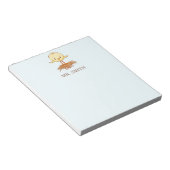 Cute Vogel Nesting Bow Tie Gepersonaliseerd Notitieblok (Schuin)