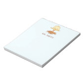 Cute Vogel Nesting Bow Tie Gepersonaliseerd Notitieblok (Linkerzijde)