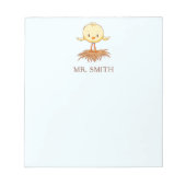 Cute Vogel Nesting Bow Tie Gepersonaliseerd Notitieblok (Voorkant)