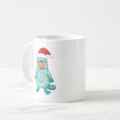 Cute Vogelbekdier Kerstmuts Mok Design (Voorkant links)
