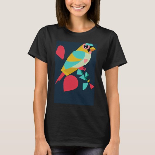 Cute vogelkunst t-shirt (Voorkant)