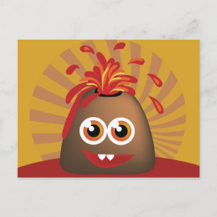 Cute Volcano Briefkaart